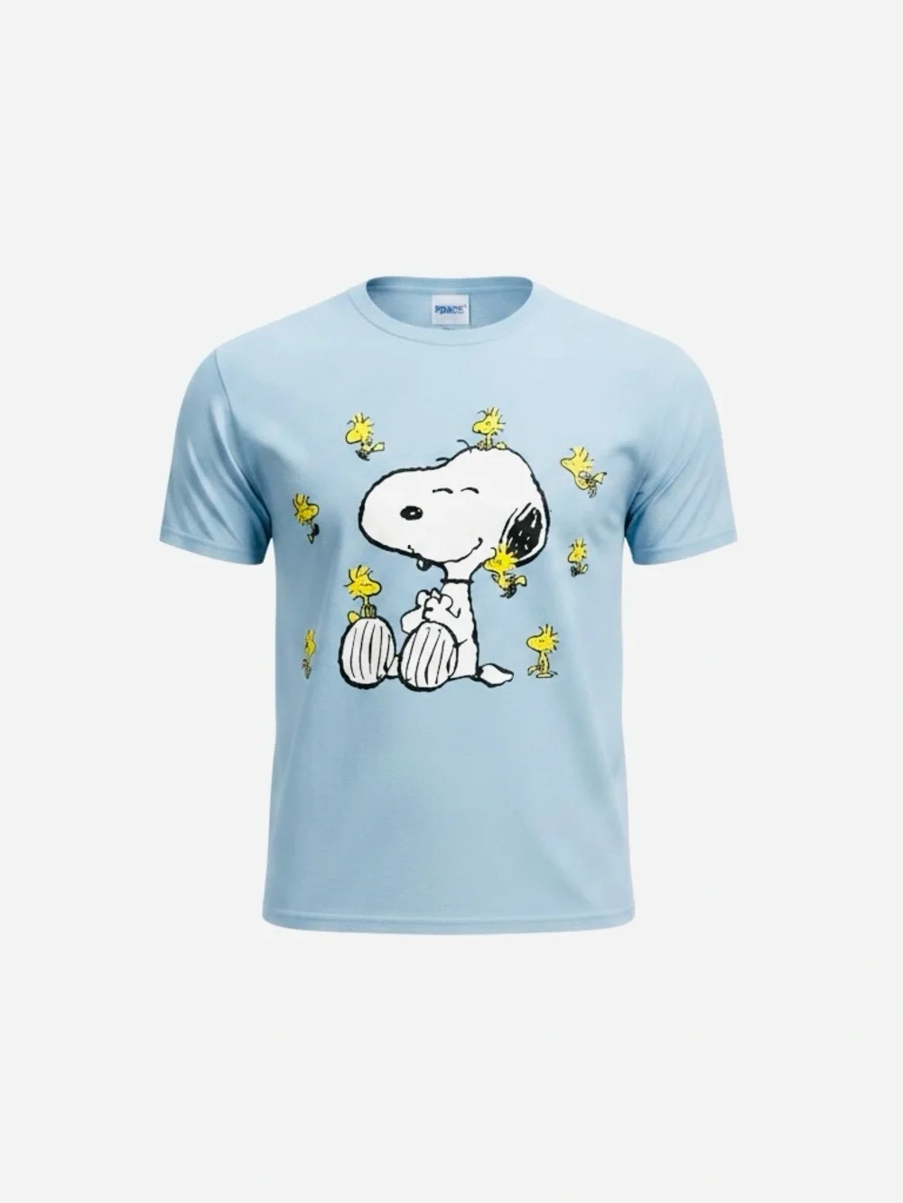 Peanuts Snoopy and
Woodstock Embroidered Light
Blue Graphic T-Shirt - Picture 2 of 8